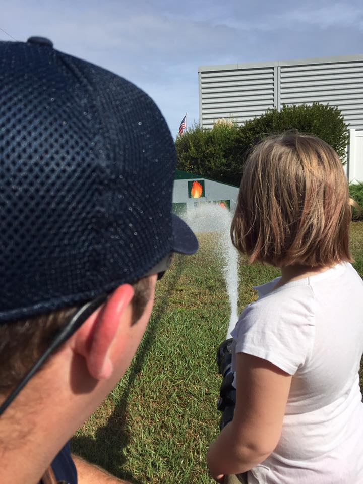 Getting to Spray  the Fire Hose 